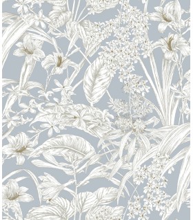 RT7884 - Orchid Conservatory Toile Wallpaper-Toiles by York