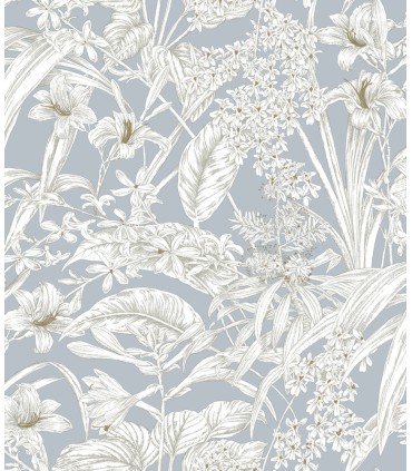 RT7884 - Orchid Conservatory Toile Wallpaper-Toiles by York