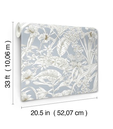 RT7884 - Orchid Conservatory Toile Wallpaper-Toiles by York