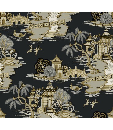 RT7902 - Pagoda And Sampan Scenic Wallpaper-Toiles by York