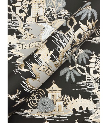 RT7902 - Pagoda And Sampan Scenic Wallpaper-Toiles by York