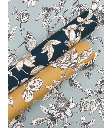 RT7853 - Passion Flower Toile Wallpaper-Toiles by York