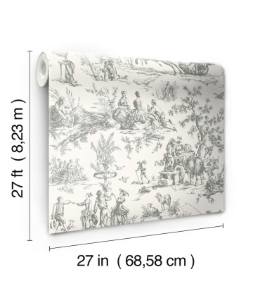 GR5922 - Seasons Toile Wallpaper-Toiles by York