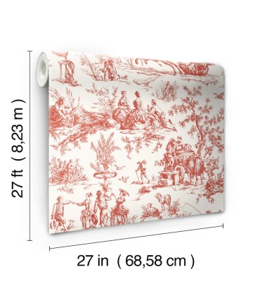 GR5925 - Seasons Toile Wallpaper-Toiles by York