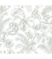 RT7842 - Tropical Sketch Toile Wallpaper-Toiles by York