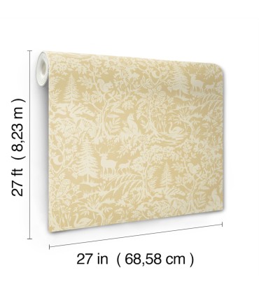 3125-72322 - Alrick Mustard Forest Venture Wallpaper-Kinfolk