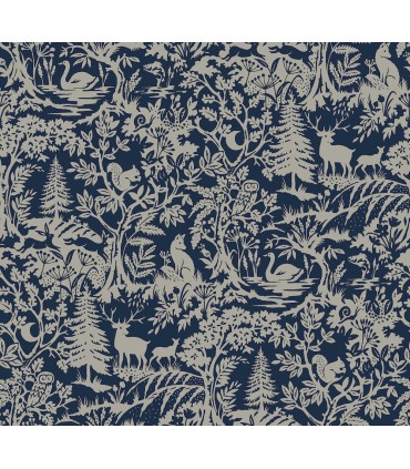 3125-72324 - Alrick Navy Forest Venture Wallpaper-Kinfolk