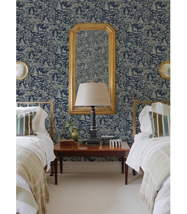 3125-72324 - Alrick Navy Forest Venture Wallpaper-Kinfolk