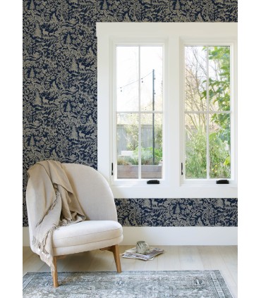 3125-72324 - Alrick Navy Forest Venture Wallpaper-Kinfolk