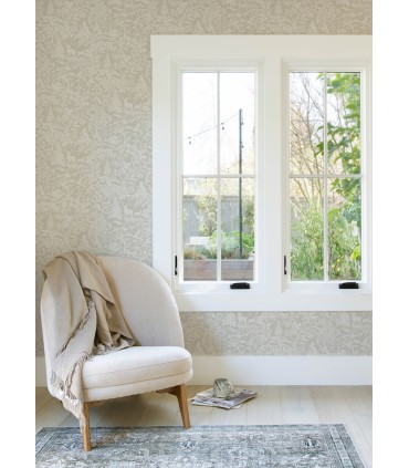 3125-72325 - Alrick Taupe Forest Venture Wallpaper-Kinfolk