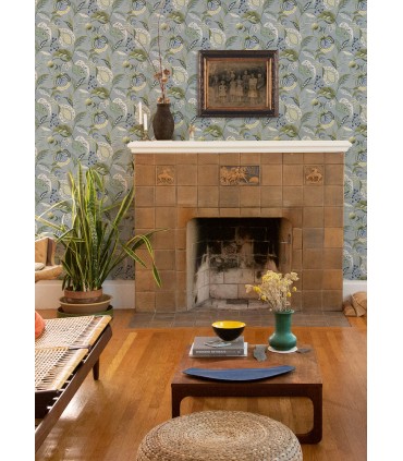 3125-72300 - Bohemian Blue Jacobean Wallpaper-Kinfolk