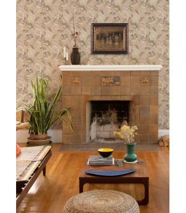 3125-72303 - Bohemian Blush Jacobean Wallpaper-Kinfolk