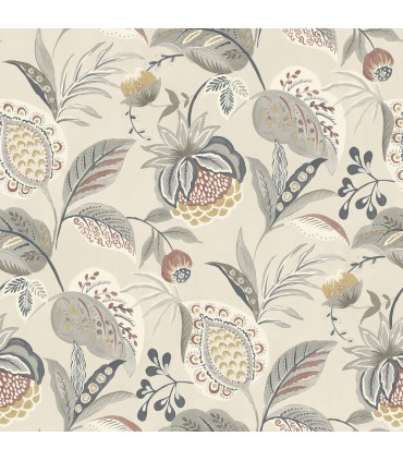 3125-72304 - Bohemian Grey Jacobean Wallpaper-Kinfolk