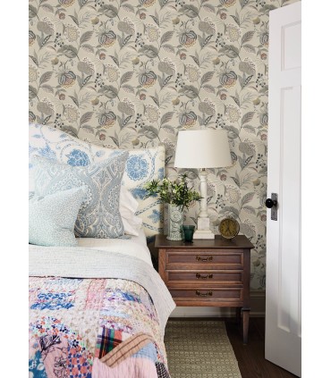 3125-72304 - Bohemian Grey Jacobean Wallpaper-Kinfolk