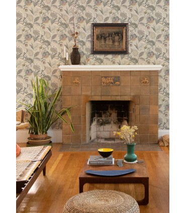 3125-72304 - Bohemian Grey Jacobean Wallpaper-Kinfolk