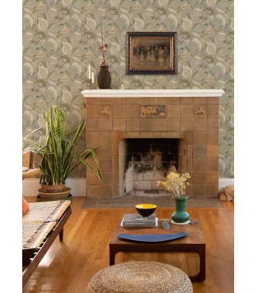 3125-72301 - Bohemian Taupe Jacobean Wallpaper-Kinfolk