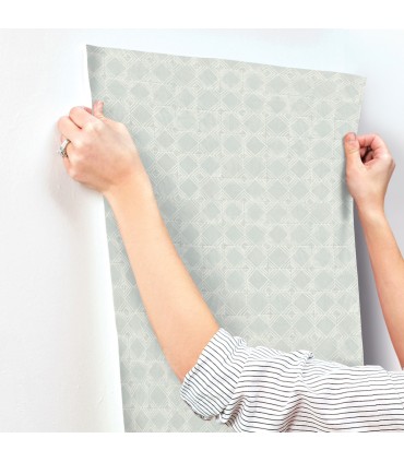 3125-72308 - Button Block Aqua Geometric Wallpaper-Kinfolk