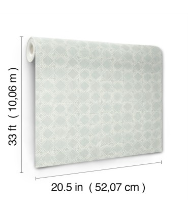 3125-72308 - Button Block Aqua Geometric Wallpaper-Kinfolk