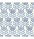 3125-72345 - Cathal Blue Tulip Block Print Wallpaper-Kinfolk