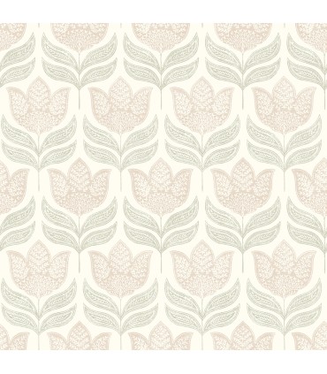 3125-72346 - Cathal Blush Tulip Block Print Wallpaper-Kinfolk