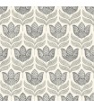 3125-72343 - Cathal Charcoal Tulip Block Print Wallpaper-Kinfolk