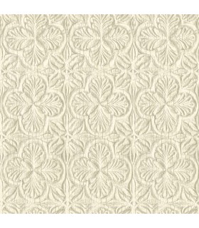 3125-72333 - Karachi Cream Wooden Damask Wallpaper-Kinfolk