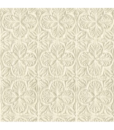 3125-72333 - Karachi Cream Wooden Damask Wallpaper-Kinfolk