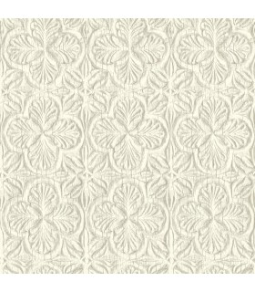 3125-72334 - Karachi White Wooden Damask Wallpaper-Kinfolk