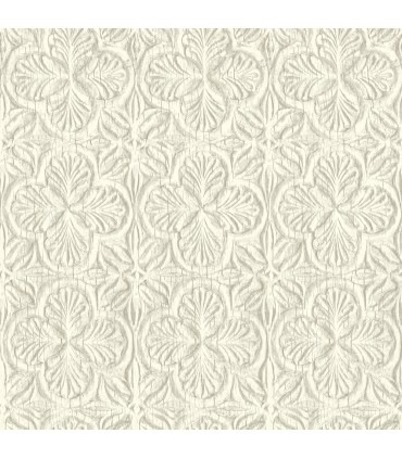3125-72334 - Karachi White Wooden Damask Wallpaper-Kinfolk