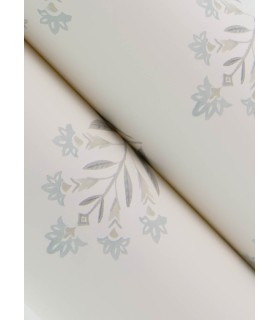 3125-72347 - Kova Blue Floral Crest Wallpaper-Kinfolk