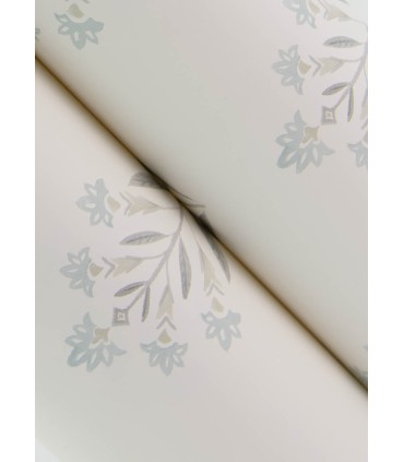 3125-72347 - Kova Blue Floral Crest Wallpaper-Kinfolk