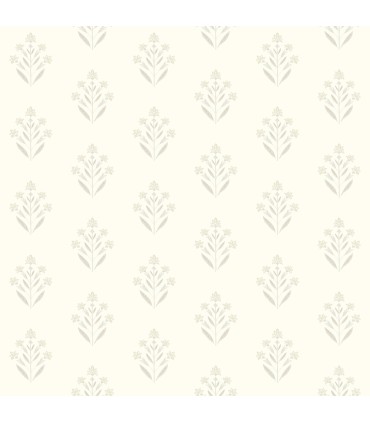 3125-72349 - Kova Dove Floral Crest Wallpaper-Kinfolk