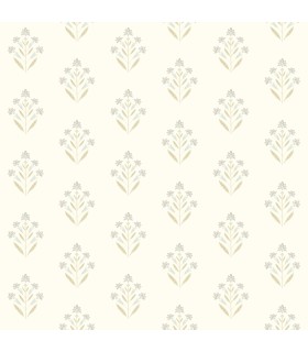 3125-72348 - Kova Yellow Floral Crest Wallpaper-Kinfolk