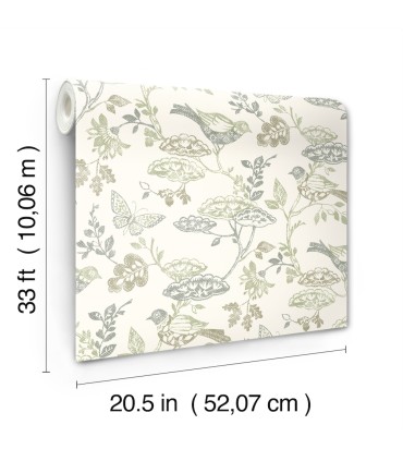 3125-72315 - Malmo Green Trail Wallpaper-Kinfolk