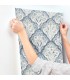 3125-72337 - Mimir Blue Quilted Damask Wallpaper-Kinfolk