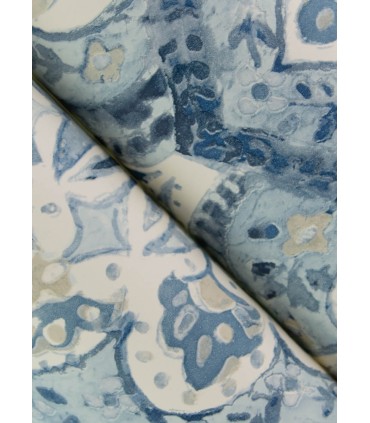 3125-72337 - Mimir Blue Quilted Damask Wallpaper-Kinfolk