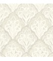 3125-72339 - Mimir Dove Quilted Damask Wallpaper-Kinfolk