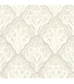 3125-72339 - Mimir Dove Quilted Damask Wallpaper-Kinfolk