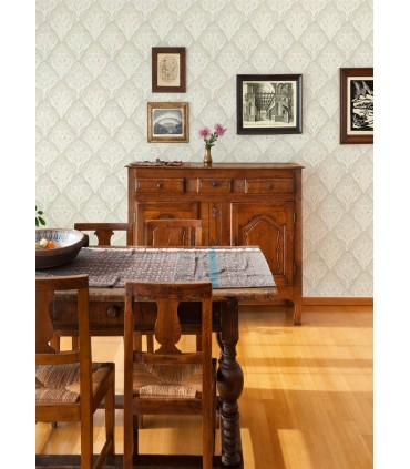 3125-72339 - Mimir Dove Quilted Damask Wallpaper-Kinfolk