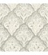 3125-72340 - Mimir Grey Quilted Damask Wallpaper-Kinfolk