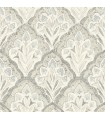 3125-72340 - Mimir Grey Quilted Damask Wallpaper-Kinfolk