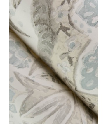 3125-72340 - Mimir Grey Quilted Damask Wallpaper-Kinfolk