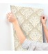3125-72338 - Mimir Mustard Quilted Damask Wallpaper-Kinfolk