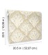 3125-72338 - Mimir Mustard Quilted Damask Wallpaper-Kinfolk