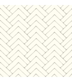 3125-72364 - Oswin Grey Tiered Herringbone Wallpaper-Kinfolk