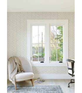 3125-72364 - Oswin Grey Tiered Herringbone Wallpaper-Kinfolk