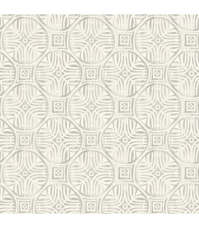 3125-72313 - Sandee Grey Medallion Wallpaper-Kinfolk