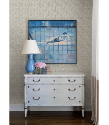 3125-72313 - Sandee Grey Medallion Wallpaper-Kinfolk