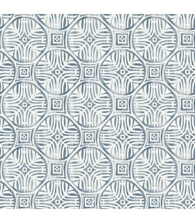 3125-72310 - Sandee Navy Medallion Wallpaper-Kinfolk