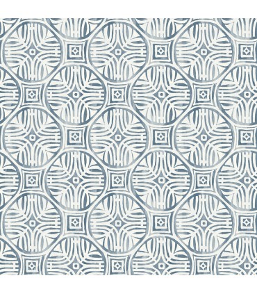 3125-72310 - Sandee Navy Medallion Wallpaper-Kinfolk